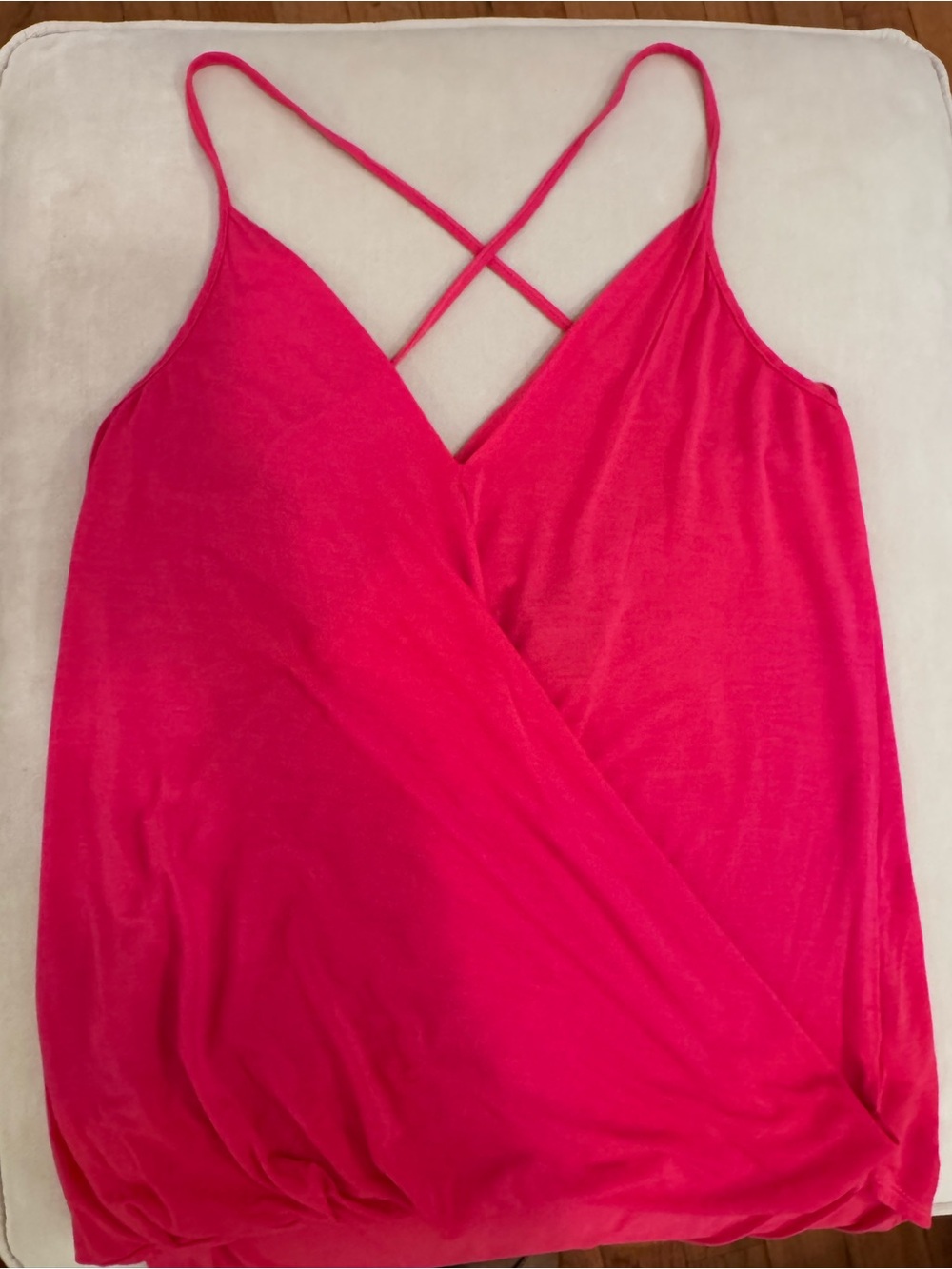 Michael Stars Women’s Crisscross Back Sleeveless Tank Top - Hot Pink